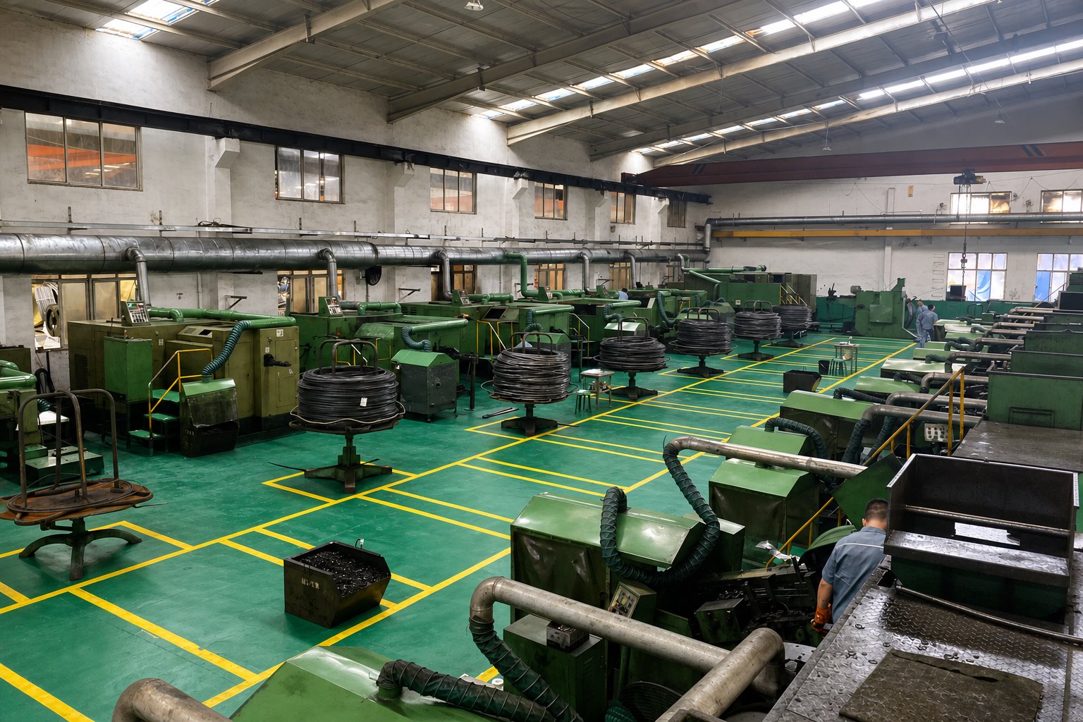 Civata fabrikası üretim akışı ve canlı makine izleme ekranı